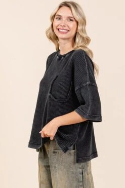 Mittoshop Mineral Wash Waffle Knit Short Sleeve Top -Little Loom Store 4d5ac4dd 4a8a 4ec0 b5f8 bd1e8dd30ac4 Min