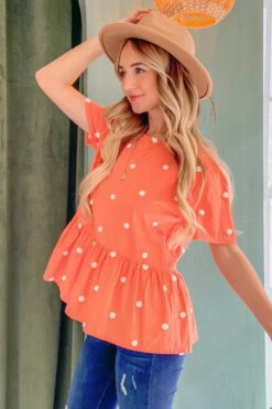 And The Why Pom Pom Polka Dots Short Sleeve Top -Little Loom Store 4e335c27254d49e4bcfec7683bbaf6e5 Max Origin