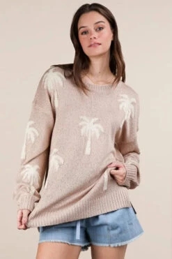 VERY J Palm Tree Graphic Oversized Knit Sweater -Little Loom Store 4e8eed9e73484852873341cb06ad9db8 Max Origin