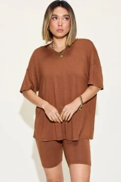 Basic Bae Full Size V-Neck Drop Shoulder T-Shirt And Shorts Set 30 Basic Bae Full Size V-Neck Drop Shoulder T-Shirt And Shorts Set -Little Loom Store 4f89d0b5 5b2c 401a a788 1d1a857860bb Max