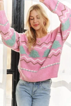 ADORA Full Size Fluffy Tree Sweater Top Plus Size -Little Loom Store 4f9311b613234cfabb8f2085ff45e403 Max Origin