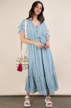 VERY J Embroidered Boho Ruffled Midi Dress -Little Loom Store 4f980b0bce3043d9a891ffbbee243734 Max Origin