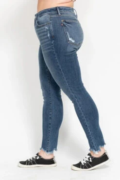 Judy Blue Plus Size High Waist Skinny Jeans With Destroy & Shark Bit Hem -Little Loom Store 500c1b1b 636a 46db 987d c25c81793676 Max Origin