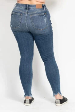 Judy Blue Plus Size High Waist Skinny Jeans With Destroy & Shark Bit Hem -Little Loom Store 502b2c37 353f 4e8b a194 b3987adfc84e Max Origin