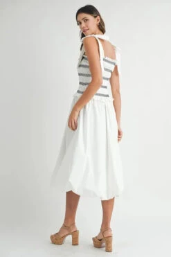 MABLE Smocked Bodice Bubble Midi Dress -Little Loom Store 5065687c019b46e78ac8dc6a79de8419 Max Origin