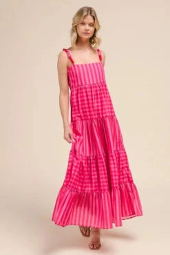 SO ME Stripe Tiered Maxi Dress With Colorful Chain Strap -Little Loom Store 546291dfcb5f46b8aeb870475436b83f Max Origin