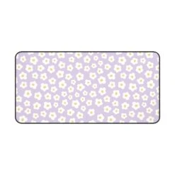 Floral Desk Mat - Lavender Daisy Flower Design For Home Office Decor -Little Loom Store 5570425551818144595 2048