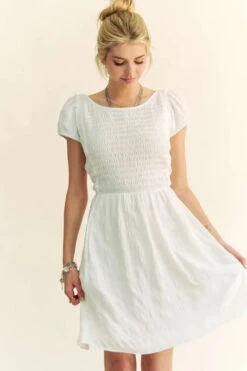 Davi & Dani Crossed Back Short Sleeve Dress With Pockets -Little Loom Store 55b948d8fd4c493db1a44e8a3fcc496a Max Origin