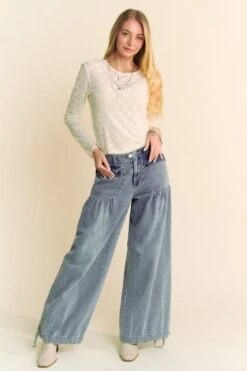 Davi & Dani Bow Mesh Round Neck Long Sleeve Top -Little Loom Store 56c5a22b d2cb 4959 a6c9 babca1642fcf Max