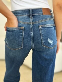 Judy Blue Full Size Mid Rise Distressed Raw Hem Jeans -Little Loom Store 5800a9de 7e95 4983 9620 c7573c367697 Max