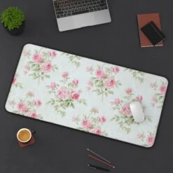 Floral Desk Mat - Elegant Vintage Rose Design For Home Office Decor 24 Floral Desk Mat - Elegant Vintage Rose Design For Home Office Decor -Little Loom Store 5999405826260737412 2048