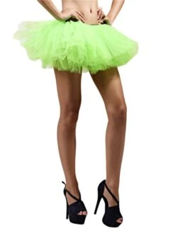 Lime - 5 Layer Tutu Skirt For Running, Dress-Up, Costumes