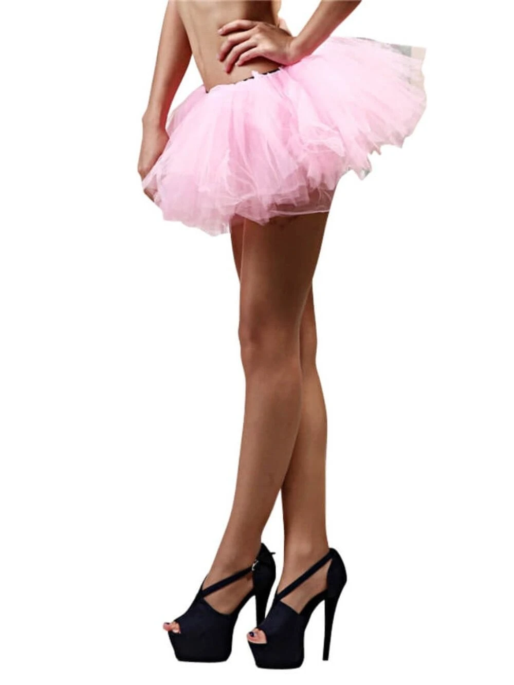 Pink - 5 Layer Tutu Skirt For Running, Dress-Up, Costumes 3 Pink - 5 Layer Tutu Skirt For Running, Dress-Up, Costumes