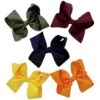 5 Pack Of 6" Grosgrain Fall Fun Seasonal Colors Girls Hair Bows 2 5 Pack Of 6" Grosgrain Fall Fun Seasonal Colors Girls Hair Bows -Little Loom Store 5PackSolid6FallFunc 1