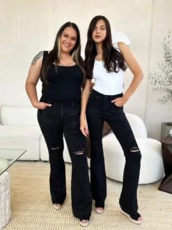 Judy Blue Full Size High Waist Distressed Flare Jeans -Little Loom Store 5a8053a8 a94c 4ef9 89a9 1138887e49f2 Max