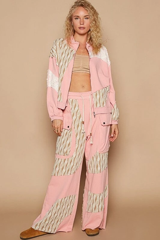 POL Applique Patchwork Zip Up Jacket 7 POL Applique Patchwork Zip Up Jacket - Image 5