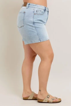 Judy Blue Full Size Frayed Hem High Rise Denim Shorts With Pockets Plus Size -Little Loom Store 5d46d1f5 7aee 4c23 9d98 7c083825b685 Max