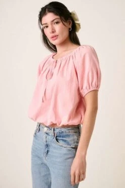 Mittoshop Linen Two-Way Short Sleeve Crop Blouse -Little Loom Store 5e5af02c 2c12 4c33 842a 16ebcbf472c2 Min