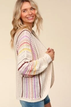 Haptics Full Size Striped Crochet Open Front Cardigan -Little Loom Store 5e76a28e 1b20 4478 a92f 827d15ff3677 Max