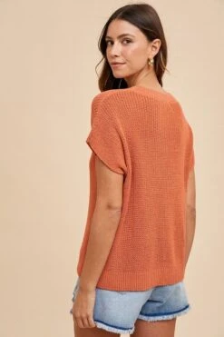 Annie Wear Round Neck Short Sleeve Sweater -Little Loom Store 5e959e06 f826 462a 8f29 54f56f0be53f Max
