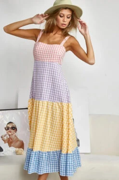 BiBi Color Block Tiered Gingham Dress 21 BiBi Color Block Tiered Gingham Dress -Little Loom Store 5fca74042e8f41b4b7f26fbe6f8d7194 Max Origin