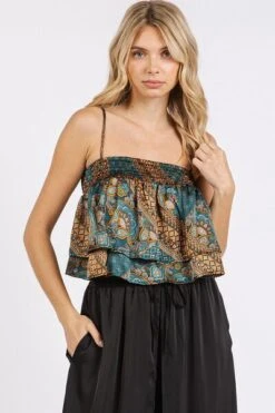 Mittoshop Paisley Patchwork Print Satin Ruffle Crop Cami -Little Loom Store 61f3275c 9dcb 4a9d bbb9 d666468cb464 Min