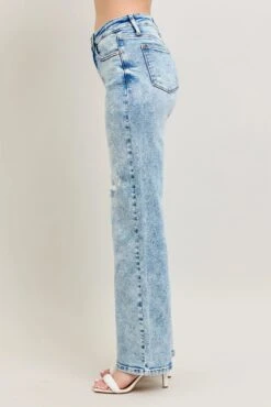 Judy Blue Full Size Hw Mineral Wash Destroy 90's Straight Jeans Plus Size -Little Loom Store 62521ea7b4db4640999d43cb27cfe732 Max Origin