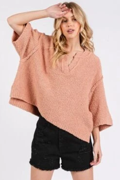 Mittoshop Side Slit Notched Drop Shoulder Sweater 9 Mittoshop Side Slit Notched Drop Shoulder Sweater -Little Loom Store 630c8081 892f 4369 b3b5 d92b4affacd8 Min