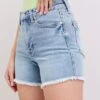 Judy Blue Full Size Tummy Control Raw Hem Denim Shorts Plus Size -Little Loom Store 644a6733 4b5d 4b68 b841 d4ed4d596b87 Min