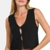 Zenana Hook And Eye Closure V-Neck Sweater Vest -Little Loom Store 64b82bc2 c4b8 4af4 92f3 0615233ef481 Max