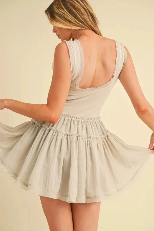 Aemi+Co Frill Sleeveless Drop Waist Mini Dress 12 Aemi+Co Frill Sleeveless Drop Waist Mini Dress - Image 10