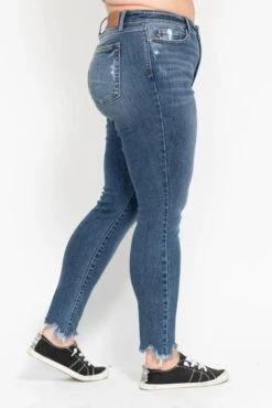 Judy Blue Plus Size High Waist Skinny Jeans With Destroy & Shark Bit Hem -Little Loom Store 658ee686 bd9e 42d0 a2e3 67f7aee929e6 Max Origin