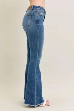 Judy Blue Full Size Mr Vintage Wash Flare Jeans W/ Destroy And Fray Hem Plus Size -Little Loom Store 66d6c3d63e1a4f4690edd8158ed5734b Max Origin