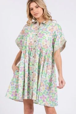 SAGE+FIG Floral Babydoll Short Sleeves Dress -Little Loom Store 6770319b fd54 433d a866 ec223f28c447 Min