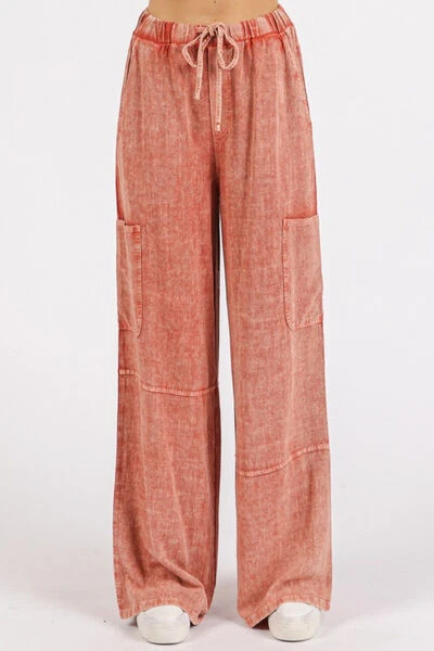 Mittoshop Mineral Wash Drawstring Elastic Waist Pants 3 Mittoshop Mineral Wash Drawstring Elastic Waist Pants