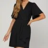 She + Sky Ruffled Surplice Short Flutter Sleeve Mini Dress -Little Loom Store 683a5830 9c82 437f ae99 09a05fcd6e6b Max