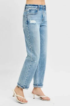 RISEN Full Size High Rise Ankle Boyfriend Distressed Jeans Plus Size -Little Loom Store 6849d2d7 b8bb 47b7 9d92 2a054d457ace Max