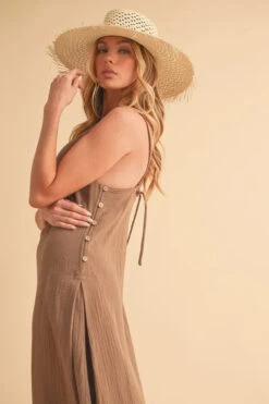 Aemi+Co Side Button Midi Cami Dress -Little Loom Store 69dd4465d626466683040e73a306f682 Max Origin