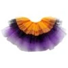 Orange, Black & Purple 6 Layer Tutu Skirt Costume For Girls, Women, Plus