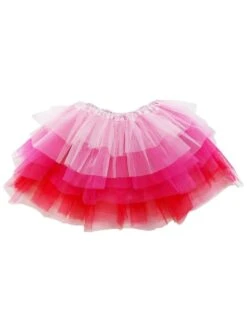6 Layer Costume Tutu Skirt - Toddler, Kid, Teen, Adult, & Plus Sizes -Little Loom Store 6L Pink HP Red 1