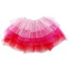Pink, Hot Pink, Red 6 Layer Tutu Skirt Costume For Girls, Women, Plus -Little Loom Store 6L Pink HP Red