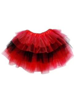 Red And Black 6 Layer Tutu Skirt Ladybug Costume For Girls, Women, Plus