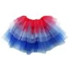 Red, White, Blue 6 Layer Tutu Skirt Patriotic Costume For Girls, Women, Plus -Little Loom Store 6L Red White Blue