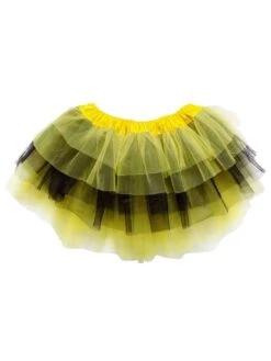 Yellow And Black 6 Layer Tutu Skirt Costume For Girls, Women, Plus