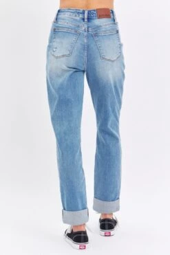 Judy Blue Full Size Distressed Straight Jeans With Patch Pockets -Little Loom Store 6a8004c3 56ff 46d6 974a c80ac92f4c94 Max