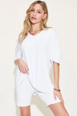 Basic Bae Full Size V-Neck Drop Shoulder T-Shirt And Shorts Set 35 Basic Bae Full Size V-Neck Drop Shoulder T-Shirt And Shorts Set -Little Loom Store 6b4f195e 8d21 4e15 8ce4 720f82b37c8a Max
