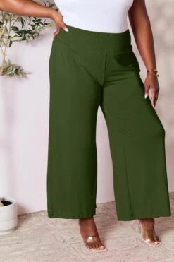 Double Take Full Size Smocked Wide Waistband Wide Leg Pants -Little Loom Store 6bd0618027a14eaf855ad0b80cd07064 Min