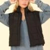 VERY J Zip Up Puffer Padded Warm Vest -Little Loom Store 6c15f1b2 77f3 4e7a bb26 3e982729deed Max