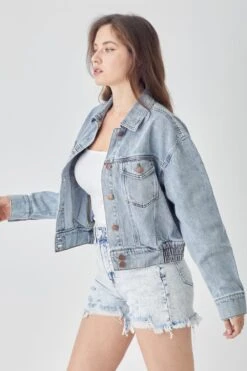 RISEN Full Size Button Down Cropped Denim Jacket -Little Loom Store 6e9a4c20 6a8a 4b1e affe f2728d3599f6 Max