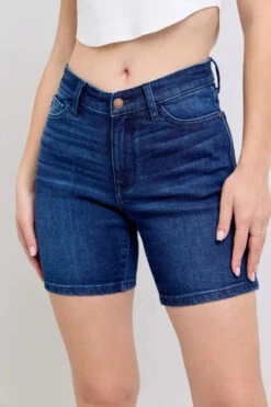 Judy Blue High Waist V-Front Bermuda Denim Shorts